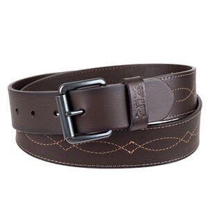 Levi's Western Style Stitch Jean Belt with Tapered Tabs-Large